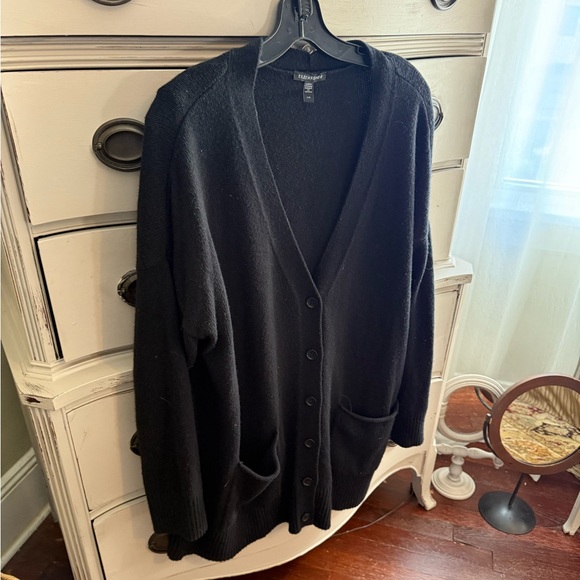 Eileen Fisher Cotton Recycled Cashmere Long Button Up Cardigan Sweater L - Picture 5 of 8